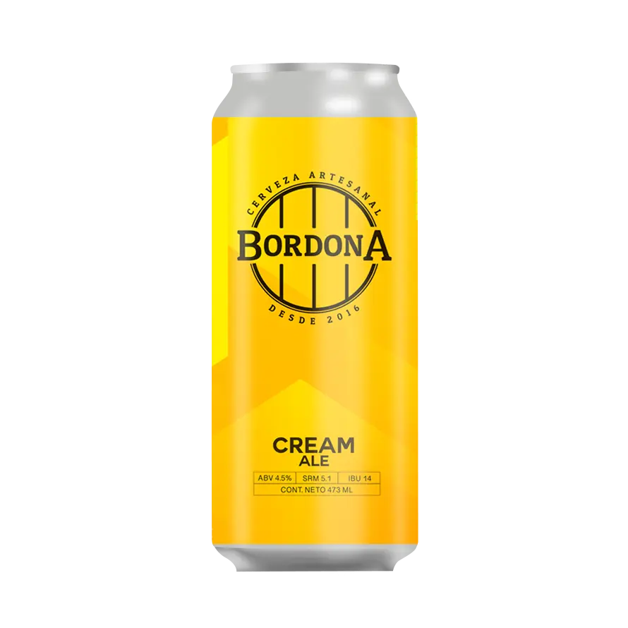 Lata Bordona Cream Ale de 473 ml
