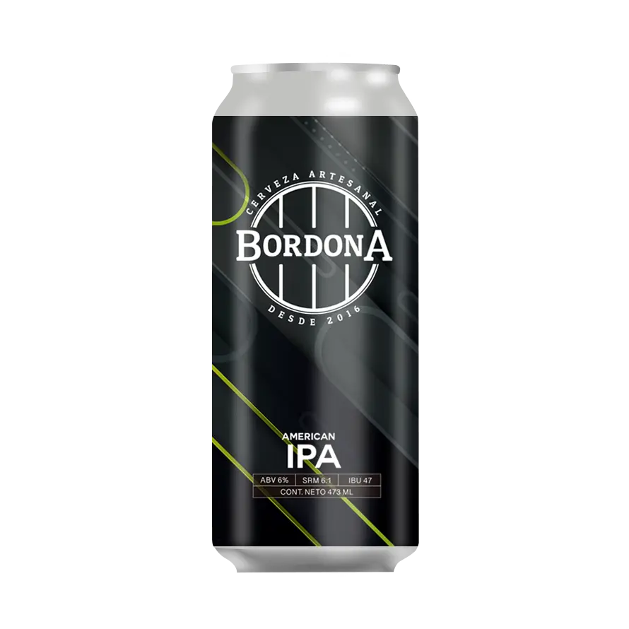 Lata Bordona American IPA de 473 ml